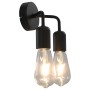 Wall lamp with 2 W black E27 filament bulbs by vidaXL, Lamps - Ref: Foro24-281419, Price: 34,00 €, Discount: %