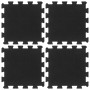 Rubber floor tiles 4 units black 16 mm 30x30 cm by , Gym equipment mats - Ref: Foro24-155669, Price: 17,57 €, Discount: %