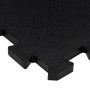 Rubber floor tiles 4 units black 16 mm 30x30 cm by , Gym equipment mats - Ref: Foro24-155669, Price: 17,57 €, Discount: %