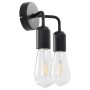 Lámpara de pared con bombillas de filamento 2 W negro E27 de vidaXL, Lámparas - Ref: Foro24-281419, Precio: 33,99 €, Descuent...