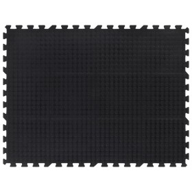 Black rubber floor tile 12 mm 90x120 cm by , Gym equipment mats - Ref: Foro24-155672, Price: 41,10 €, Discount: %