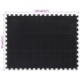 Black rubber floor tile 12 mm 90x120 cm by , Gym equipment mats - Ref: Foro24-155672, Price: 41,10 €, Discount: %