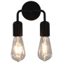 Wall lamp with 2 W black E27 filament bulbs by vidaXL, Lamps - Ref: Foro24-281419, Price: 34,00 €, Discount: %