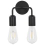 Wall lamp with 2 W black E27 filament bulbs by vidaXL, Lamps - Ref: Foro24-281419, Price: 34,00 €, Discount: %