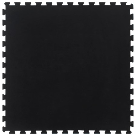 Black rubber floor tile 12 mm 100x100 cm by , Gym equipment mats - Ref: Foro24-155673, Price: 49,97 €, Discount: %