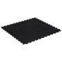 Black rubber floor tile 12 mm 100x100 cm by , Gym equipment mats - Ref: Foro24-155673, Price: 49,97 €, Discount: %