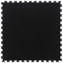 Black rubber floor tile 12 mm 100x100 cm by , Gym equipment mats - Ref: Foro24-155673, Price: 49,97 €, Discount: %