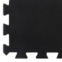 Black rubber floor tile 12 mm 100x100 cm by , Gym equipment mats - Ref: Foro24-155673, Price: 49,97 €, Discount: %