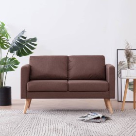 2 seater brown fabric sofa by vidaXL, Sofas - Ref: Foro24-281353, Price: 256,67 €, Discount: %