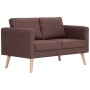 2 seater brown fabric sofa by vidaXL, Sofas - Ref: Foro24-281353, Price: 254,67 €, Discount: %