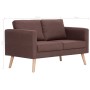 2 seater brown fabric sofa by vidaXL, Sofas - Ref: Foro24-281353, Price: 254,67 €, Discount: %