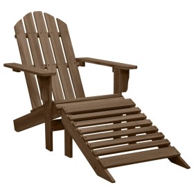 Garden chair with brown wooden ottoman by vidaXL, Garden chairs - Ref: Foro24-45701, Price: 86,89 €, Discount: %