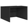 Caseta de robot cortacésped ratán sintético negro 86x90x52/57cm de , Fundas para cortadoras de césped - Ref: Foro24-365404, P...