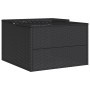 Caseta de robot cortacésped ratán sintético negro 86x90x52/57cm de , Fundas para cortadoras de césped - Ref: Foro24-365404, P...