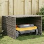 Gray synthetic rattan lawnmower robot shed 86x90x52/57cm by , Lawn Mower Covers - Ref: Foro24-365406, Price: 133,77 €, Discou...