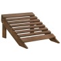 Silla de jardín con otomana de madera marrón de vidaXL, Sillas de jardín - Ref: Foro24-45701, Precio: 94,22 €, Descuento: %