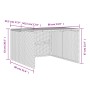 Caseta robot cortacésped ratán sintético marrón 86x90x52/57 cm de , Fundas para cortadoras de césped - Ref: Foro24-365405, Pr...