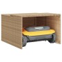 Caseta de robot cortacésped ratán sintético beige 86x90x52/57cm de , Fundas para cortadoras de césped - Ref: Foro24-365407, P...