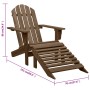 Garden chair with brown wooden ottoman by vidaXL, Garden chairs - Ref: Foro24-45701, Price: 94,22 €, Discount: %