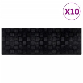 Rubber stair mats 10 pcs rubber 25x75 cm by , Stair mats - Ref: Foro24-155635, Price: 51,99 €, Discount: %