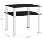 Black tempered glass side table 45x50x45 cm by vidaXL, Side tables - Ref: Foro24-249530, Price: 42,68 €, Discount: %