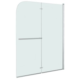 Folding shower screen 2 panels ESG 95x140 cm by vidaXL, shower doors - Ref: Foro24-144678, Price: 131,71 €, Discount: %