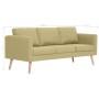 3-Sitzer-Sofa aus grünem Stoff von vidaXL, Sofas - Ref: Foro24-281358, Preis: 370,28 €, Rabatt: %