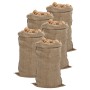 Jutebeutel 5 Stück 65x135 cm 100 % Jute 340 g/m² von , Koffer und Reisetaschen - Ref: Foro24-155785, Preis: 22,65 €, Rabatt: %