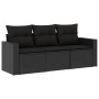 Garden sofa set with 3-piece black synthetic rattan cushions by , Modular outdoor sofas - Ref: Foro24-3250992, Price: 259,24 ...