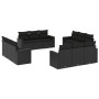 Set Gartensofas 12 Stück Kissen synthetisches Rattan schwarz von , Modulare Sofas für den Außenbereich - Ref: Foro24-3251102,...