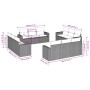 Set Gartensofas 12 Stück Kissen synthetisches Rattan schwarz von , Modulare Sofas für den Außenbereich - Ref: Foro24-3251102,...