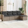 Set Gartensofas mit Kissen 5 Stück synthetisches Rattangrau von , Modulare Sofas für den Außenbereich - Ref: Foro24-3251227, ...