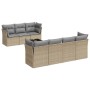 Set Gartensofas mit beigen Kissen 8 Stück PE Rattan von , Gartensets - Ref: Foro24-3249118, Preis: 537,34 €, Rabatt: %