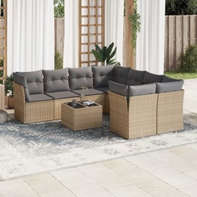 Set mit 9 Gartensofas mit beigen Kissen aus synthetischem Rattan von , Gartensets - Ref: Foro24-3249158, Preis: 651,85 €, Rab...