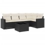 Set muebles de jardín 6 piezas y cojines ratán sintético negro de , Sofás modulares de exterior - Ref: Foro24-3251273, Precio...