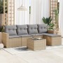 Garden sofa set with cushions 6 pieces beige synthetic rattan by , Garden sets - Ref: Foro24-3218889, Price: 381,20 €, Discou...