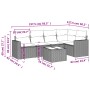 6-piece garden furniture set and gray synthetic rattan cushions by , Garden sets - Ref: Foro24-3218930, Price: 409,06 €, Disc...