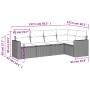 5-piece garden furniture set and black synthetic rattan cushions by , Modular outdoor sofas - Ref: Foro24-3251263, Price: 345...