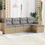 Garden sofa set with cushions 5 pieces beige synthetic rattan by , Garden sets - Ref: Foro24-3218879, Price: 323,83 €, Discou...