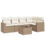 Gartensofa-Set mit Kissen, 6-teilig, beiges synthetisches Rattan von , Gartensets - Ref: Foro24-3218928, Preis: 516,95 €, Rab...