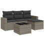 Gartensofa-Set mit Kissen, 5-teilig, graues synthetisches Rattan von , Gartensets - Ref: Foro24-3218870, Preis: 325,39 €, Rab...