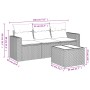 Gartensofa-Set mit Kissen, 4-teilig, beiges synthetisches Rattan von , Modulare Sofas für den Außenbereich - Ref: Foro24-3251...