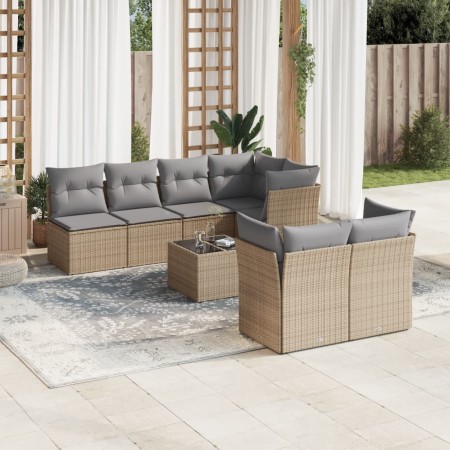 Garden sofa set with beige cushions 8 pcs PE rattan by , Garden sets - Ref: Foro24-3249138, Price: 532,93 €, Discount: %