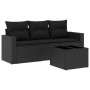 4-piece garden sofa set with black synthetic rattan cushions by , Modular outdoor sofas - Ref: Foro24-3251002, Price: 305,57 ...