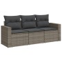 3-piece garden sofa set and gray synthetic rattan cushions by , Modular outdoor sofas - Ref: Foro24-3250997, Price: 267,87 €,...