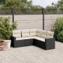 5-piece garden furniture set and black synthetic rattan cushions by , Modular outdoor sofas - Ref: Foro24-3251283, Price: 348...