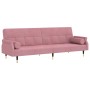 Sofá cama con cojines terciopelo rosa de , Sofás - Ref: Foro24-351860, Precio: 277,15 €, Descuento: %