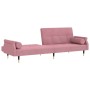 Sofa bed with pink velvet cushions by , Sofas - Ref: Foro24-351860, Price: 277,99 €, Discount: %