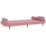 Sofá cama con cojines terciopelo rosa de , Sofás - Ref: Foro24-351860, Precio: 277,15 €, Descuento: %