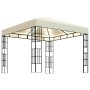 Cenador con tira de luces LED 3x3 m crema de , Carpas y cenadores - Ref: Foro24-3070320, Precio: 282,90 €, Descuento: %